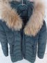 Дамско зимно яке с яка от естествен косъм, снимка 2