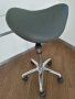 *Козметичен/фризьорски стол - табуретка Organic 59/78 см - бяла-черна - сива, снимка 7