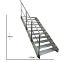 Метално стълбище 11 стъпала | Външни стълби | Поцинковано, снимка 5