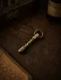 Tritium-BetaLight - Ръчно изработен Steampunk ключодържател със самосветеща тритиева ампула, снимка 1