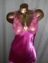 L,/XL Сатенена розова нощница с дантела , снимка 6