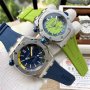 Мъжки часовник Audemars Piguet Royal Oak Offshore Diver Lime Green с автоматичен механизъм, снимка 4