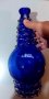 Синя стъклена ваза, снимка 2