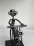 Моторист, артистична фигура изработена от крепежни елементи и стомана., снимка 5