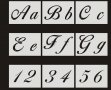 36 Букви Азбука Латиница Числа Цифри и символи сет големи Шаблони Шаблон Стенсил, снимка 2