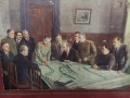 СССР-много рядка картина''ситопечат''Сталин на заседание на политбюро,1949г., снимка 2