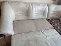 Кожен диван с опция за сън и ракла , снимка 6