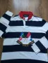 polo ralph lauren Rare Cross flag navy striped polo - страхотна мъжка блуза S, снимка 5