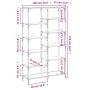vidaXL Етажерка дъб сонома 100x32x170 см инженерно дърво и желязо, снимка 9