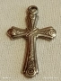 Винтидж бижу сребърен кръст красива орнаментика ювелирна изработка 52492, снимка 7