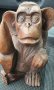 Стара Африканска дървена фигура маймуна от бял абанос. , снимка 1 - Други ценни предмети - 31286386
