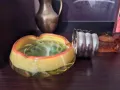 Трицветен стъклен пепелник., снимка 2