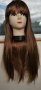  Нова Дълга светло кестенява права  перука - 70 см   - мод.47, снимка 1 - Аксесоари за коса - 15808540