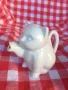 Мини чайник  фигура порцеланово коте, снимка 2