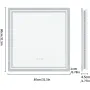 ПРОМОЦИЯ Стенно огледало с LED осветление и квадратна форма LUVODI XMR-Z18-816-EU, снимка 6