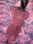 Атрактивна мрежеста туника рокля за плаж Пепел от рози М, снимка 1