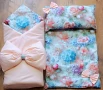 Комплект от памучно портбебе ( одеяло, чувалче),подложка с възглавница, снимка 11