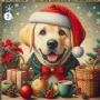Комплект за изработка на диамантен гоблен "Лабрадорът Коледа", снимка 3