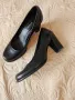 ECCO обувки на масивен ток 7.5см. черен цвят, естествена кожа , снимка 2