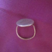 Стар сребърен пръстен с монета -1912г.-50ст., снимка 1 - Антикварни и старинни предмети - 42456641