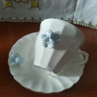 Български костен порцелан Бононя сет за чай  , снимка 4 - Антикварни и старинни предмети - 42678842
