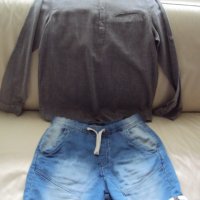Юношеска риза и къси дънки на ЗАРА, снимка 1 - Детски ризи - 30227809
