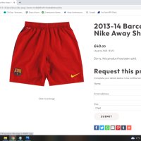 NIKE FC BARCELONA Football Shots Размер L - XL къси панталони 16-52, снимка 2 - Къси панталони - 40634702