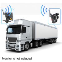 Безжична камера за задно виждане, широкоъгълна камера за заден ход с антена, 12V 24V волта за камион, снимка 2 - Аксесоари и консумативи - 37057856