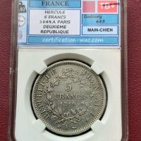 5 франка 1849 Франция., снимка 1 - Нумизматика и бонистика - 37888643