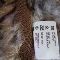 Плетена дреха с естествен косъм от лисица., снимка 6 - Елеци - 34929265