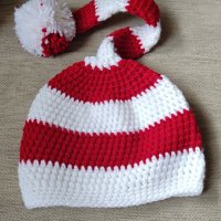 Ръчно плетени детски шапки от мека еко прежда, снимка 6 - Шапки, шалове и ръкавици - 38072222
