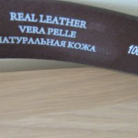 Нов кожен мъжки колан от Монголия, тъмно кафяв,120 см, снимка 6 - Колани - 35006378
