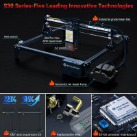 SCULPFUN S30 Pro Max 20W CNC лазер лазерно гравиране рязане , снимка 2 - Принтери, копири, скенери - 31267118
