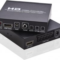 SCART/HDMI към HDMI HD Video Converter Scart към HDMI адаптер с PAL/NTSC, 1080P/720P поддръжка на HD, снимка 1 - Други - 39648931