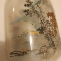    китайска бутилка за емфие е направена от стъкло, вътрешната повърхност е изрисувана с графики на , снимка 3 - Антикварни и старинни предмети - 42794527