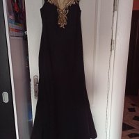 Дизайнерска Официална рокля с Златисти камъни 🖤🧡, снимка 8 - Рокли - 30195883
