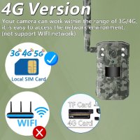 Нови 4G MYAI HC01 LTE Ловна камера 14MP 2.7K двойно аудио APP до 128GB PIR свързване и гледане от ра, снимка 14 - Камери - 42342494
