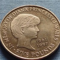 Възпоменателна монета 5 паунда 1999г. Даяна принцеса на Уелс 40420, снимка 2 - Нумизматика и бонистика - 42711955
