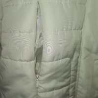Бяло дълго зимно шушляково яке, снимка 5 - Якета - 42842125