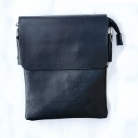 Комплект мъжка чанта от еко кожа за през рамо и  портфейл от естественка  кожа, снимка 2 - Чанти - 37937821