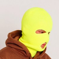 Зимна шапка маска - Yellow Neon Balaclava, снимка 1 - Шапки - 30397935