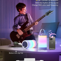 Нощна лампа Hensam, LED сензорна с 4 режима, топло бяло и RGB, акумулаторна, снимка 3 - Лед осветление - 44657757