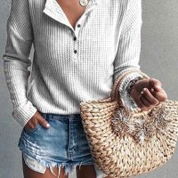 Дамска рипсена блуза с дълъг ръкав, 5цвята , снимка 6 - Блузи с дълъг ръкав и пуловери - 42418466