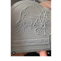 Happy Womens day Ден на жената 8 март надпис печат щампа за сладки бисквитки тесто пластмасов, снимка 1 - Форми - 44553256