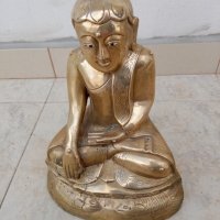 Месингова статуетка Буда, снимка 1 - Антикварни и старинни предмети - 31705342
