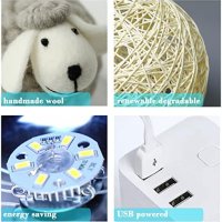 Нова Ръчно Изработена Лампа-Овца: Идеален Подарък за Деца детска стая, снимка 5 - Други - 42647589