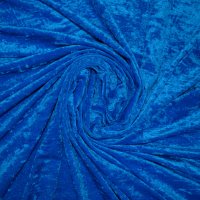 Плат италианско еластично синьо кадифе, снимка 5 - Клинове - 35207076