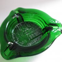 зелен стъклен пепелник, снимка 1 - Други - 40204269