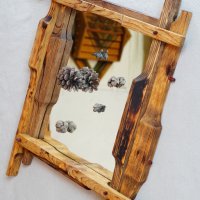 Дървена рамка с огледало, снимка 11 - Огледала - 36689967