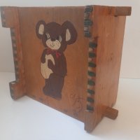 Стара дървена ръчно рисувана кутия, снимка 4 - Колекции - 42924972